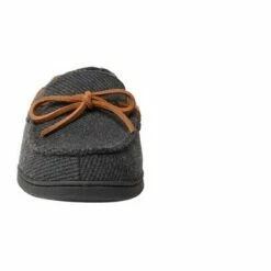 Fireside By Dearfoams Men's Grafton Microwool and Genuine Shearling Moccasin