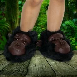 FUNZIEZ! - Men's Gorilla Animal Slippers