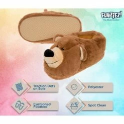 FUNZIEZ! - Men's Bear Face Animal Slippers - XX Large -Men's Shoes popular store unnamed file 116