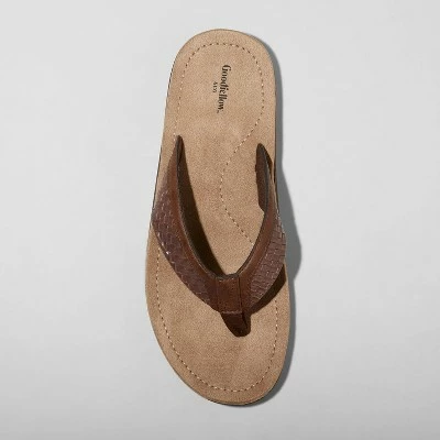 Men's Benjamin Flip Flop Sandals - Goodfellow & Co™ Brown 4 Men's Benjamin Flip Flop Sandals - Goodfellow & Co™ Brown - Image 2