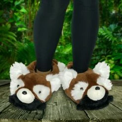 FUNZIEZ! - Women's Red Panda Animal Slippers