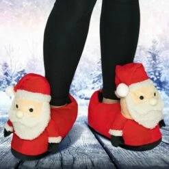 FUNZIEZ! - Women's Santa Holiday Slippers