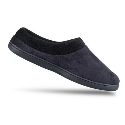 Haggar Mens Microsuede Clog with Contrast Collar Slipper 4 Haggar Mens Microsuede Clog with Contrast Collar Slipper - Image 2