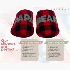 Silver Lilly FUNZIEZ! - Bear Family Holiday Slippers -Men's Shoes popular store unnamed file 1572