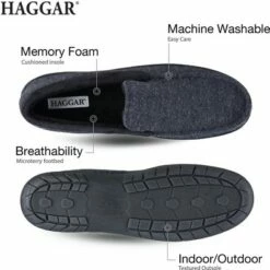 Haggar Mens Textured Venetian Slipper