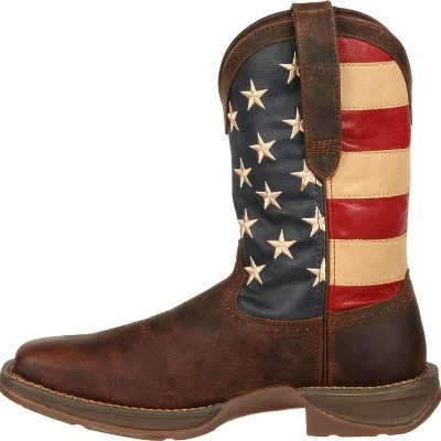 Durango Boot Durango Men's Patriotic Pull on Brown Western Boot 6 Durango Boot Durango Men's Patriotic Pull on Brown Western Boot - Image 4