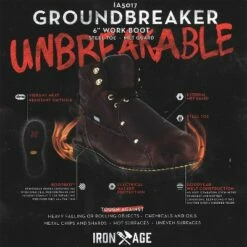 Iron Age Groundbreaker Men's Brown External Met Guard Steel Toe Work Boot -Men's Shoes popular store unnamed file 3094