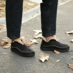 RockDove Men's Camelback Faux Wool Lined Bootie Slipper. -Men's Shoes popular store unnamed file 36