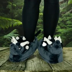 FUNZIEZ! - Women's Triceratops Animal Slippers