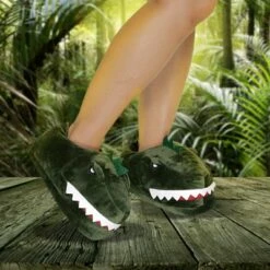 FUNZIEZ! - Men's Dinosaur Animal Slippers