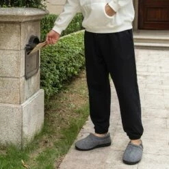 RockDove Men's Timothy Elastic Side Faux Wool Slipper.