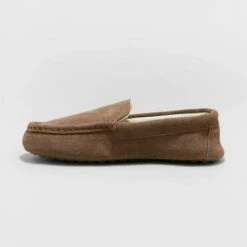 Men's Carlo Genuine Suede Moccasin Slippers - Goodfellow & Co™ Brown