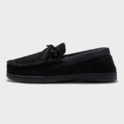 Men's dluxe by dearfoams Blake Moccasin Slippers Black