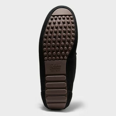 Men's dluxe by dearfoams Nelson Genuine Shearling Moccasin Slippers Gray 5 Men's dluxe by dearfoams Nelson Genuine Shearling Moccasin Slippers Gray - Image 3