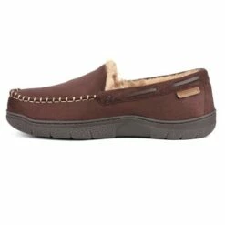 RockDove Men's Carter Faux Fur Lined Microsuede Moc Slipper. -Men's Shoes popular store unnamed file 814