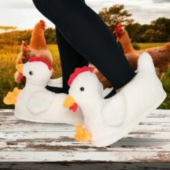 FUNZIEZ! - Men's Chicken Animal Slippers