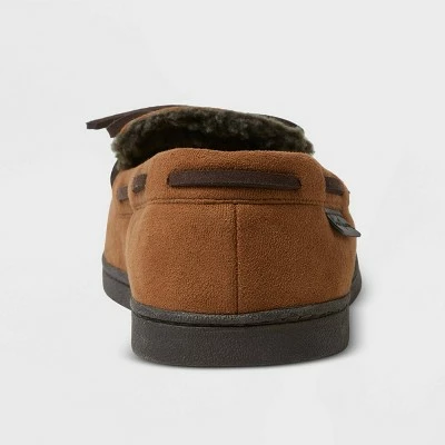 Men's Dearfoams Toby Microsuede Moccasin with Whipstitch & Tie Slippers - Chestnut 8 Men's Dearfoams Toby Microsuede Moccasin with Whipstitch & Tie Slippers - Chestnut - Image 6