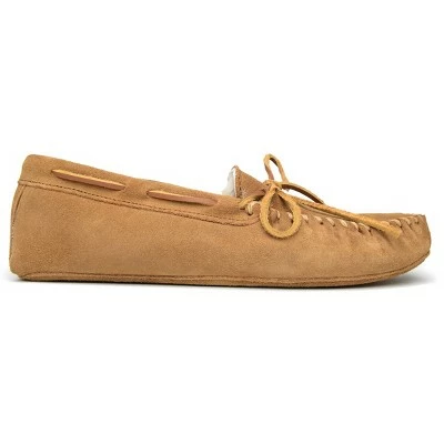 Minnetonka Men's Suede Sheepskin Softsole Moc 4 Minnetonka Men's Suede Sheepskin Softsole Moc - Image 2