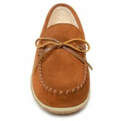 Minnetonka Men's Suede Taft Moccasin Slippers