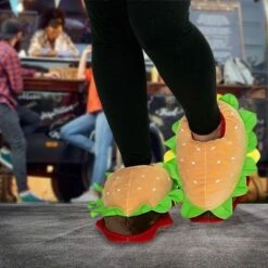FUNZIEZ! - Men's Hamburger Slippers