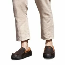 RockDove Men's Stephen Faux Leather Moc Slipper.